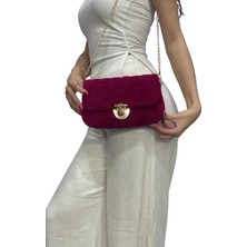 Helybag El Yapımı Elegant Kadın Omuz Çantası Kırmızı - Elegant Çanta - Özel Gün Çantası
