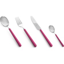Mepra Fantasia Rosa 4mm Paslanmaz Çelik 72 Parça 12 Kişilik Çatal Kaşık Bıçak Takımı