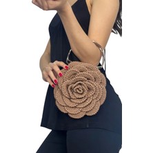 Helybag El Yapımı Örgü Gül Çanta – Rose Bag – Metal Saplı - 4 Farklı Renk Seçeneği -