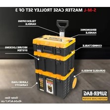 Aesco 3'lü Tekerlekli Alet Taşıma Çantası Seti - Modüler ve Dayanıklı