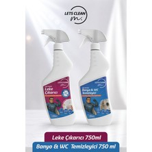 letsClean Profesyonel Leke Çıkarıcı ve Banyo Temizleyici Güçlü Temizlik Seti 750 ml + 750 ml