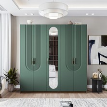 Velmo Aspen 5 Kapaklı Gardırop (Yeşil)