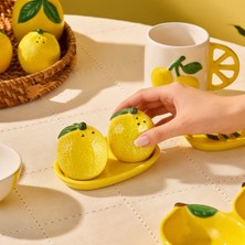 Karaca Lemon Limon Desenli Tuzluk Biberlik 6,5 cm