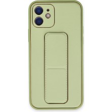 Ozka Concept iPhone 12 Kılıf Coco Deri Standlı Kapak - Su Yeşili