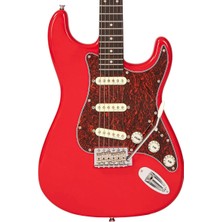 Vintage V60 Coaster Elektro Gitar - Gloss Red