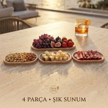 LE Paris Çok Amaçlı 4 Parça Sunum Seti | Kahvaltılık | Meyve Çerez Meze Sunumu | Bpa Free