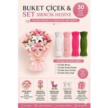 Hobialem Şönil Çiçek Yapım Seti 100 Adet (Beyaz,pastel Pembe,k.pembe,ordu Yeşili)