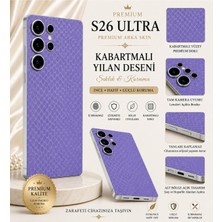 Biemtek S26 Ultra Uyumlu Kabartmalı Yılan Desenli Premium Arka Kaplama Skin – Süet Dokulu Koruyucu Film (Kılıf Değildir)