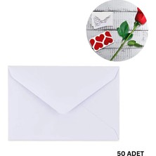 Roco Paper Co. Hediye Kartı Zarfı, 13X18 Cm, Davetiye, Düğün, Fotoğraf, Not Kağıdı Zarfı, 50 Adet, Beyaz