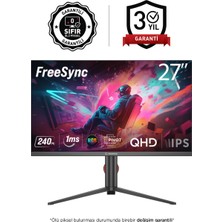 Rampage Ripper RM27F240Q 27'' 1ms 240Hz Qhd IPS Rgb Pivot Gaming Monitör
