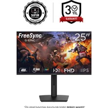 Rampage Titan TT25F400F 25 FHD 400Hz Fast IPS 0,5ms HDR Freesync RGB PC Flat Oyuncu Monitörü