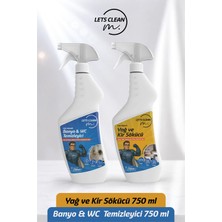 letsClean Yoğun Kireç ve Yağ Kalıntıları Için Derinlemesine Temizlik Seti 750 ml + 750 ml