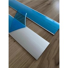 KC Kendinden Yapışkanlı Alüminyum Kapı Eşik Çıtası 4 cm - Parke Eşik Profili - 65 cm Gümüş