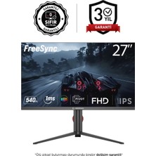 Rampage Ripper  RM27F540F 27 540Hz 1ms Fast IPS FHD Freesync RGB Pivot PC Flat Oyuncu Monitörü