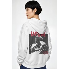 Sevbano Justin Bieber Anyone Şarkıcı Sırt Baskılı Unisex Oversize Penye Hoodie