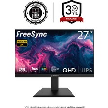 Rampage Miracle  MC27RQ180 27 180Hz 1ms Fast IPS QHD 2K HDR Freesync Pivot PC Flat Oyuncu Monitörü