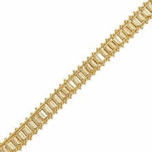 Zeino Silindir Örme Hasır Bileklik - 14K Altın Kaplama - 17 cm