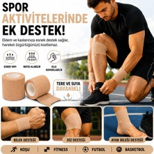 Ds Sağlık Sporcu Bandajı Kendinden Yapışan Elastik Coban Bandaj 5 cm x 4,5 m 2'li Paket TEN Rengi