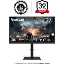 Rampage Prime  PR27R540FH 27 540Hz 0,5ms Fast IPS FHD Freesync RGB Pivot PC Flat Oyuncu Monitörü
