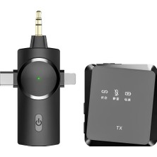 Daytona K9-TX1 3in1 Kablosuz 3.5mm Jack + Type-C + iPhone Girişli Yaka Mikrofonu - Pc Android Ios Uyumlu