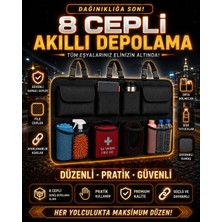 Uydee Araç Içi Çok Cepli ve Oto Koltuk Arkası ve Bagaj Organizeri 85X45CM Araç Bagaj Organizeri Katlanabilir Çok Bölmeli Su Geçirmez Oto Bagaj Düzenleyici Büyük Boy Saklama Çantası