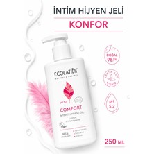 ECOLATIER Intim Hijyen Jeli Konfor Prebiotik, Laktik Asit, Intim Yıkama Yatıştırıcı Nemlendirici Yumuşatıcı Hassas Bakım 250 Ml/ Intim Jel