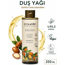ECOLATIER Duş Yağı Derin Canlandırıcı Organik Argan Nemlendirici Yumuşatıcı Pürüzsüzleştirici 250 ml