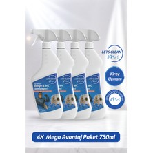 letsClean Güçlü Banyo WC Temizleyici Kireç Pas ve Kir Çözücü Sprey - 4x750 ml