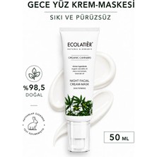 Gece Yüz Bakım Krem Maskesi Yaşlanma Karşıtı Yüz Kremi Cilt Sıkılaştırıcı Organik Kenevir 50 ml