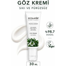 Göz Kremi Sıkılaştırıcı %98,7 Doğal, Yaşlanma Karşıtı Göz Altı Organik Kenevir, 30ml