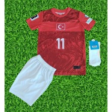 Moda Türkiye A Milli Takım 2026 Kenan Yıldız Kırmızı Çocuk Forması 3'lü Set