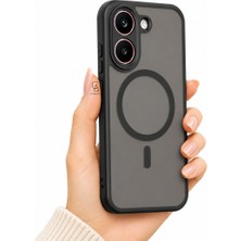 Coolacs Xiaomi Poco X8 Pro Uyumlu Buzlu Yarı Şeffaf Magsafe Telefon Kılıfı Kapak