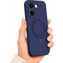 Coolacs Xiaomi Poco X8 Pro Uyumlu Kılıf M-Safe Özellikli Yüzük Standlı Telefon Kılıfı Kapak