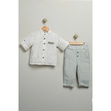 Minitrio 2li Desenli Gömlekli Pantolonlu Erkek Bebek & Çocuk Takımı