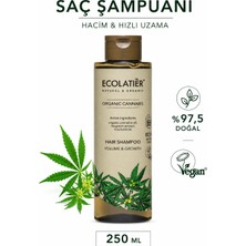ECOLATIER Saç Şampuanı Hacim Veren Hızlı Uzama Büyüme, Organik Kenevir 250 ml / Hair Shampoo Volume & Growth Cannabis
