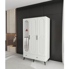 T&B Derin 3 Kapaklı Çekmeceli Gardırop - Tamamı Mdf
