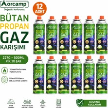 Orcamp Podos KTS-227 12'li Avantaj Paketi Kartuş Tüp %30 Propan %70 Butan Gaz Karışımı