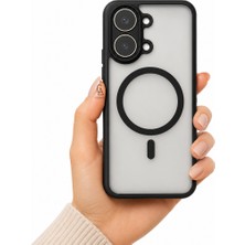Coolacs Xiaomi Poco X8 Pro Max Uyumlu Buzlu Yarı Şeffaf Magsafe Telefon Kılıfı Kapak