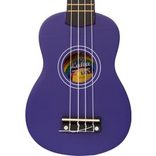 Vintage Laka Rainbow Soprano Ukulele - Indigo