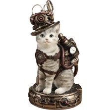 Rakun Home Chrono-Cat Steampunk Kedi Biblosu