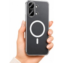 Coolacs Xiaomi Poco X8 Pro Max ile Uyumlu Kılıf Şeffaf Kamera Korumalı Magsafe Sert Pc Telefon Kılıfı Kapak