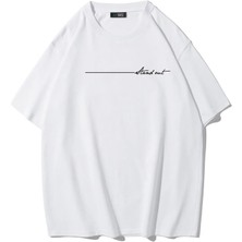 Brz Collection Unisex Oversize Stand Out T-Shirt (Beyaz)