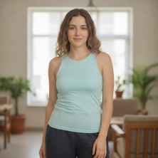 Bonbon Kadın Basic Kolsuz Içi Yarım Astarlı Tshirt BB2538