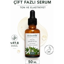 Çift Fazlı Cilt Serumu Yüz Nemlendirici, Cilt Sıkılaştıran Yüz Serumu, Organik Kenevir, 50 ml