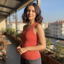 Bonbon Kadın Basic Kolsuz Içi Yarım Astarlı Tshirt BB2538