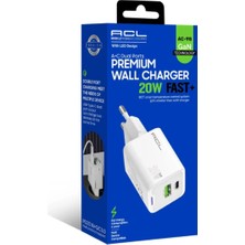 Acl Pd 20W  Şarj Başlığı Type-C  USB Çift Giriş