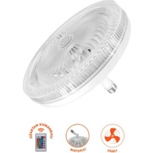 K2 Led Vantilatör Ampul (Üç Renkli Işık) Fanlı Kumandalı Rgb