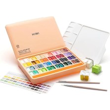 Hımı Twin Cup Gouache Set Guaj Boya Seti 48 Renk x 12 Gr. + 3 Fırça (Peach Fuzz Case)