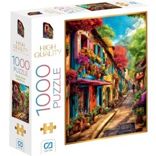 Ca Games Renkli Evler 1000 Parça 2,2mm Kalınlık 48X68CM Profesyonel Hobi Puzzle Yapboz Serisi