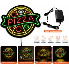 Kent Reklam Ajansı Pizza Neon LED Tabela Işıklı Restoran Tabelası 46X36 cm